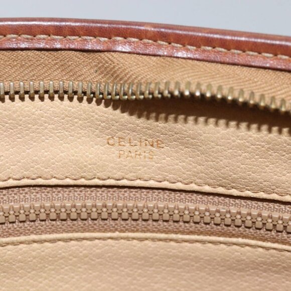 CELINE Macadam Canvas Clutch Bag PVC Brown - Picture 8 of 16